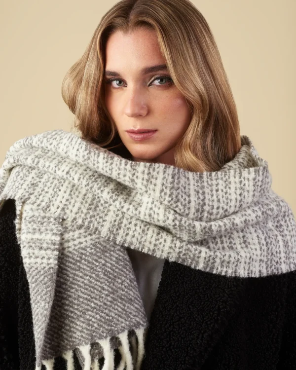 The Grand, Striped Boucle Scarf
